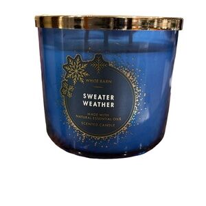 BATH & BODY WORKS SWEATER WEATHER 3-WICK LARGE SCENTED CANDLE - NEW